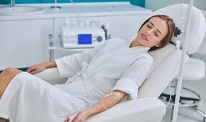 IV vitamin therapy equipment prepared for an appointment